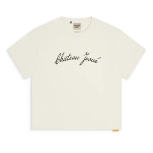CHATEAU JOSUÉ SCRIPT TEE Archival White front