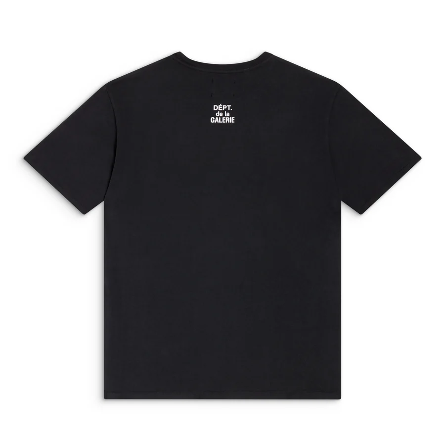 GALLERY DEPT FRENCH MICRO LOGO TEE WASHED BLACK FRONT GALLERY DEPT FRENCH MICRO LOGO TEE WASHED BLACK FRONT