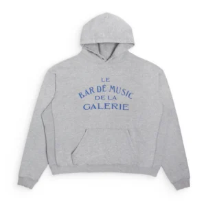 GALLERY DEPT LE BAR VINTAGE HOODIE HEATHER GRAY FRONT