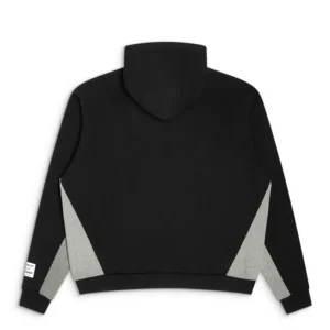 GD CONTRAST PANEL Zip Up Hoodie Washed Black Back