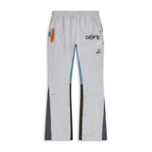 GD DÉPT LOGO PAINTED SWEATPANT FLARE Light Heather Grey Front