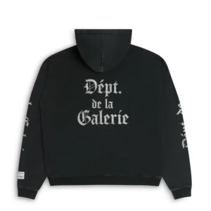 GD FRENCH LOGO OLD E HOODIE Vintage Black Back