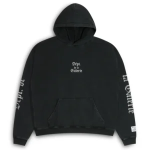 GD FRENCH LOGO OLD E HOODIE Vintage Black Front