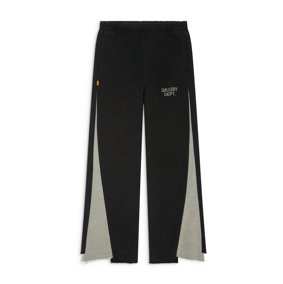 GD TWISTED LEG SWEATPANT FLARE Washed Black Front GD TWISTED LEG SWEATPANT FLARE Washed Black Front