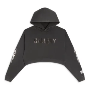 WOMEN'S CROPPED FLAMES HOODIE