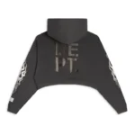 WOMEN'S CROPPED FLAMES HOODIE back