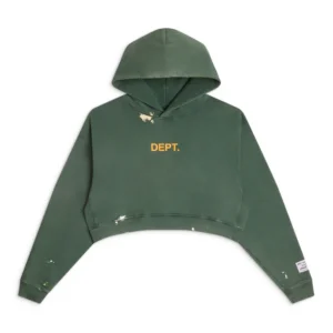 WOMEN'S CROPPED PAINTED LOGO HOODIE