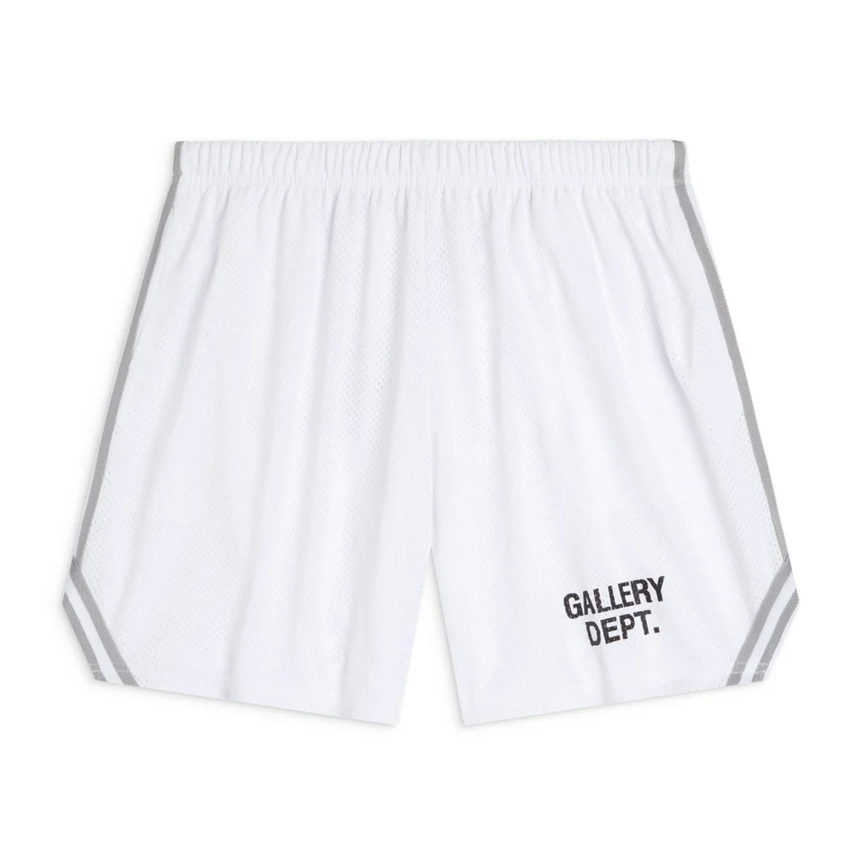 GALLERY DEPT VENICE COURT SHORTS white grey front GALLERY DEPT VENICE COURT SHORTS white grey front